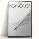 New Yorker Poster - 2013 Skier Cartoon Cover Art by Birgit Schössow