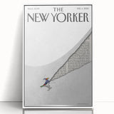 New Yorker Poster - 2013 Skier Cartoon Cover Art by Birgit Schössow