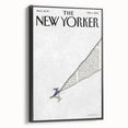 New Yorker Poster - 2013 Skier Cartoon Cover Art by Birgit Schössow