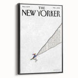 New Yorker Poster - 2013 Skier Cartoon Cover Art by Birgit Schössow