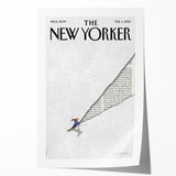 New Yorker Poster - 2013 Skier Cartoon Cover Art by Birgit Schössow