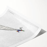 New Yorker Poster - 2013 Skier Cartoon Cover Art by Birgit Schössow