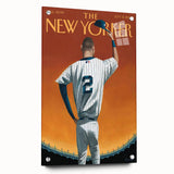 New Yorker Poster - 2014 Baseball Farewell Pinstripe Jersey Art