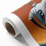 New Yorker Poster - 2014 Baseball Farewell Pinstripe Jersey Art