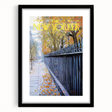New Yorker Poster - 1968 Autumn Foliage & Iron Fence Urban Art
