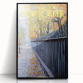 New Yorker Poster - 1968 Autumn Foliage & Iron Fence Urban Art