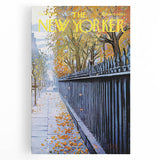 New Yorker Poster - 1968 Autumn Foliage & Iron Fence Urban Art