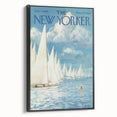 New Yorker Poster - 1959 Sailboats at Sea Blue Sky Art Print