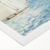 New Yorker Poster - 1959 Sailboats at Sea Blue Sky Art Print