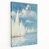 New Yorker Poster - 1959 Sailboats at Sea Blue Sky Art Print
