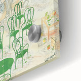 New Yorker Poster - 1985 Green Chairs and Garden Scene Illustration