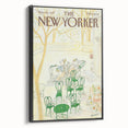 New Yorker Poster - 1985 Green Chairs and Garden Scene Illustration
