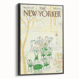 New Yorker Poster - 1985 Green Chairs and Garden Scene Illustration