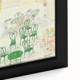 New Yorker Poster - 1985 Green Chairs and Garden Scene Illustration