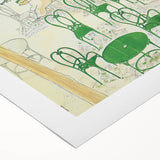 New Yorker Poster - 1985 Green Chairs and Garden Scene Illustration