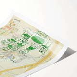 New Yorker Poster - 1985 Green Chairs and Garden Scene Illustration