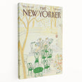New Yorker Poster - 1985 Green Chairs and Garden Scene Illustration