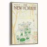 New Yorker Poster - 1985 Green Chairs and Garden Scene Illustration