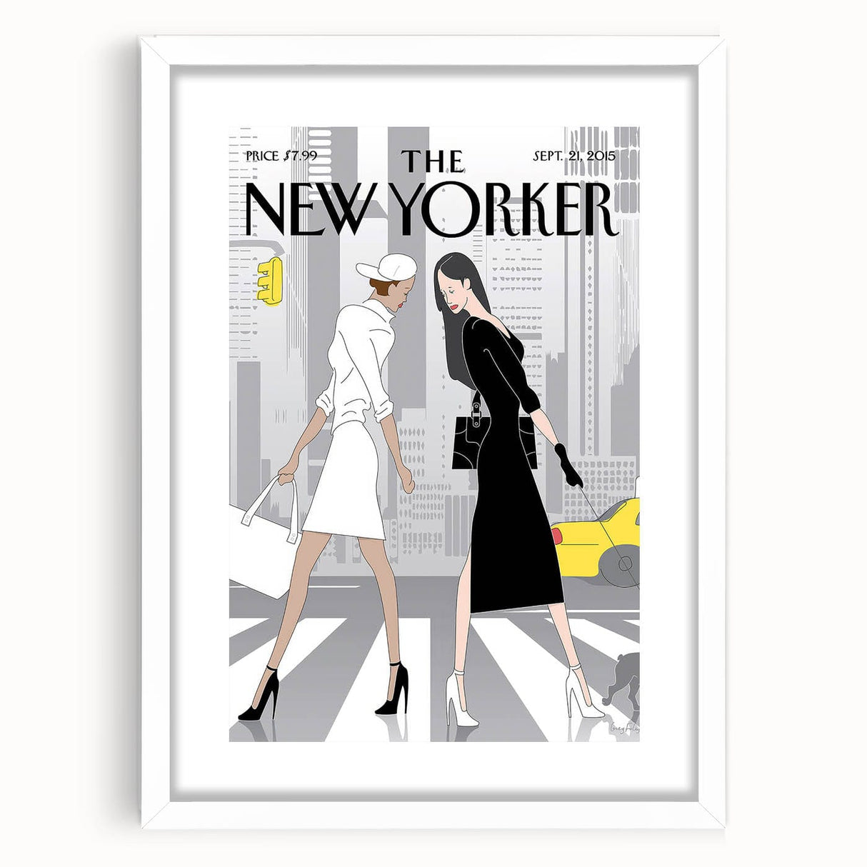 New Yorker Poster - 2015 Fashion Strut in NYC Illustration Art