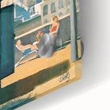 New Yorker Poster - 1963 Rooftop Summer Scene with City View Art