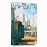 New Yorker Poster - 1963 Rooftop Summer Scene with City View Art