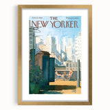 New Yorker Poster - 1963 Rooftop Summer Scene with City View Art