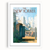 New Yorker Poster - 1963 Rooftop Summer Scene with City View Art