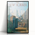 New Yorker Poster - 1963 Rooftop Summer Scene with City View Art