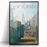 New Yorker Poster - 1963 Rooftop Summer Scene with City View Art