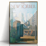 New Yorker Poster - 1963 Rooftop Summer Scene with City View Art