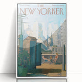 New Yorker Poster - 1963 Rooftop Summer Scene with City View Art