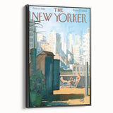 New Yorker Poster - 1963 Rooftop Summer Scene with City View Art