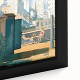 New Yorker Poster - 1963 Rooftop Summer Scene with City View Art