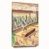 New Yorker Poster - 1998 Office Skyline View with Executive Art