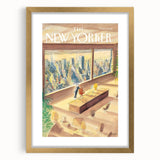 New Yorker Poster - 1998 Office Skyline View with Executive Art