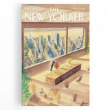 New Yorker Poster - 1998 Office Skyline View with Executive Art