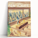 New Yorker Poster - 1998 Office Skyline View with Executive Art