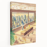 New Yorker Poster - 1998 Office Skyline View with Executive Art