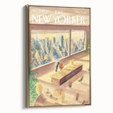New Yorker Poster - 1998 Office Skyline View with Executive Art