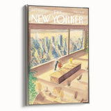 New Yorker Poster - 1998 Office Skyline View with Executive Art