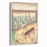 New Yorker Poster - 1998 Office Skyline View with Executive Art