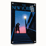 New Yorker Poster - 2008 Couple Embrace Under Streetlamp Art