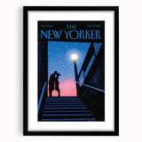 New Yorker Poster - 2008 Couple Embrace Under Streetlamp Art