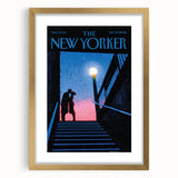 New Yorker Poster - 2008 Couple Embrace Under Streetlamp Art