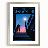 New Yorker Poster - 2008 Couple Embrace Under Streetlamp Art