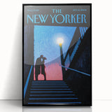 New Yorker Poster - 2008 Couple Embrace Under Streetlamp Art