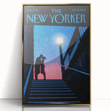 New Yorker Poster - 2008 Couple Embrace Under Streetlamp Art