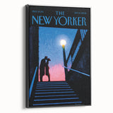 New Yorker Poster - 2008 Couple Embrace Under Streetlamp Art