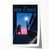 New Yorker Poster - 2008 Couple Embrace Under Streetlamp Art