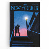 New Yorker Poster - 2008 Couple Embrace Under Streetlamp Art